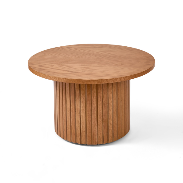 Round Natural Wood Coffee Table