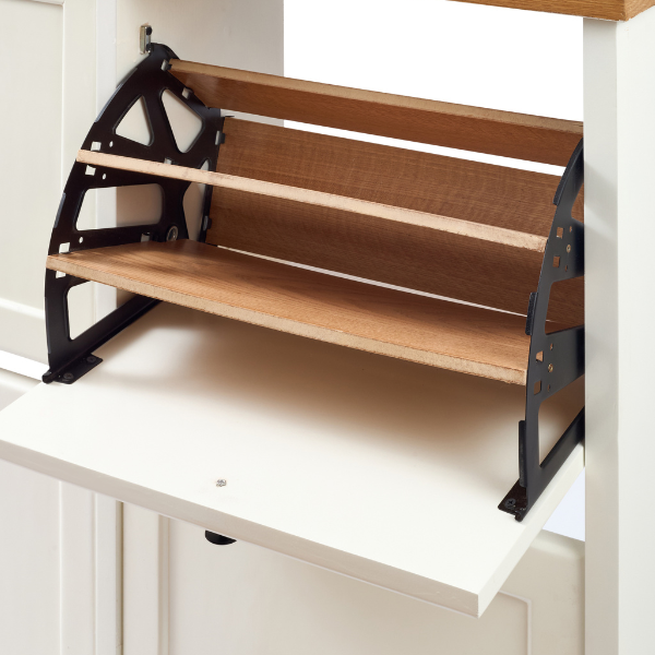 Wood & White Shoe Storage