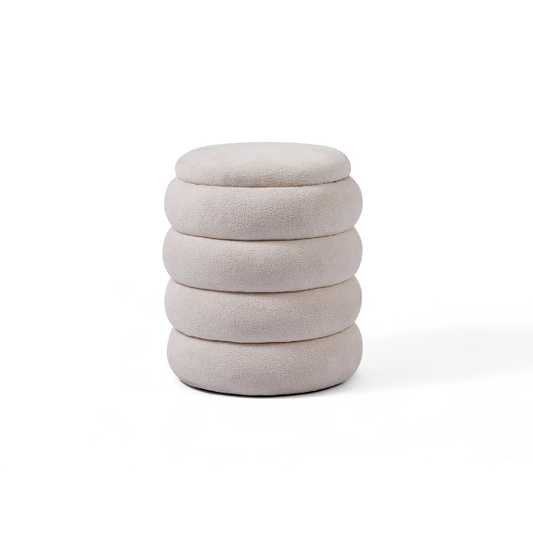 Round Upholstered Pouf