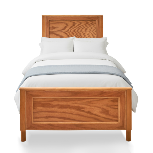 Natural Wood Bed with Classic Frame