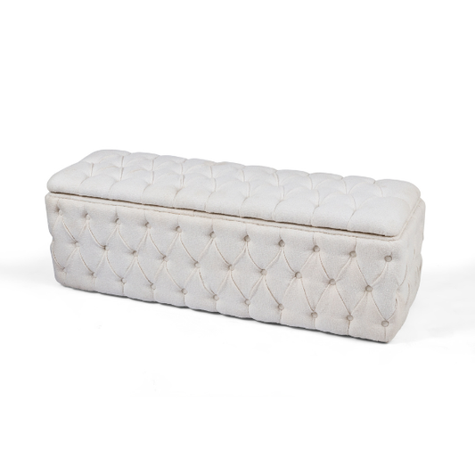 Tufted Upholstered Storage Banquette