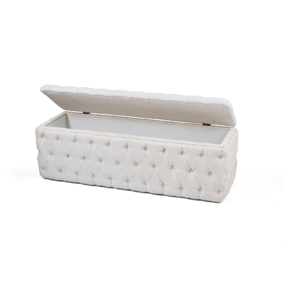 Tufted Upholstered Storage Banquette