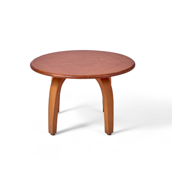 Round Coffee Table with Curved Legs