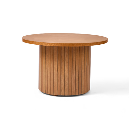 Round Natural Wood Coffee Table