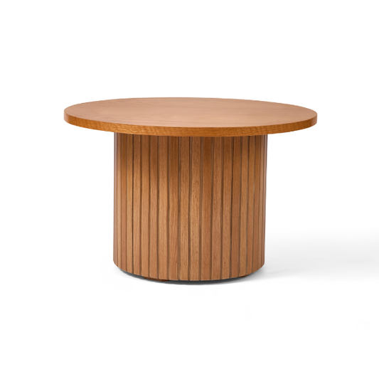 Round Natural Wood Coffee Table