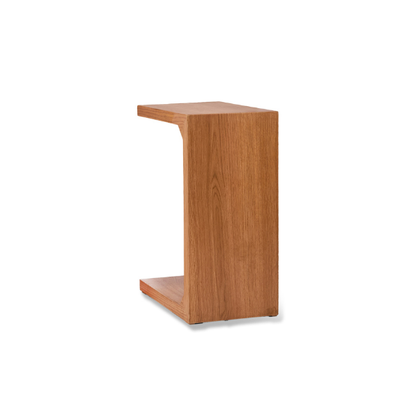 U-Shaped Natural Wood Side Table