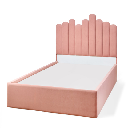 Natural Wood Storage Bed with Hydraulic Lift