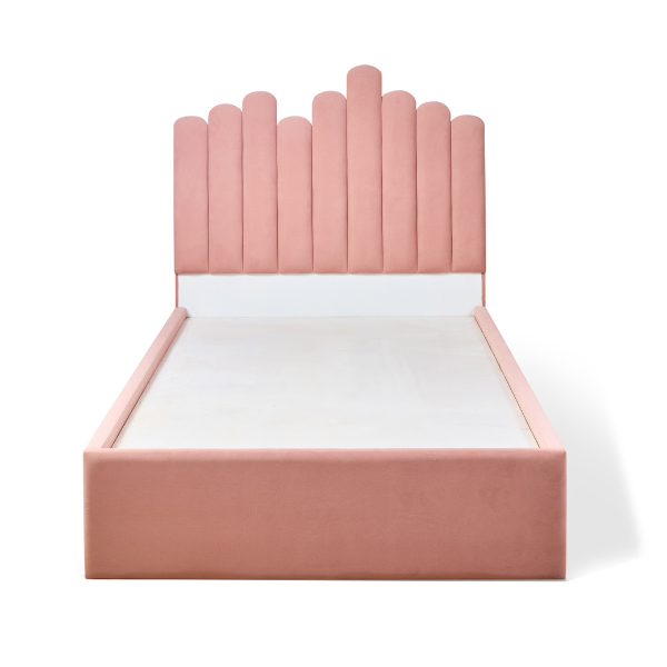 Natural Wood Storage Bed with Hydraulic Lift