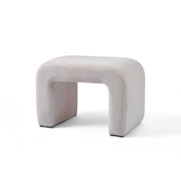 Upholstered U-Shaped Pouf