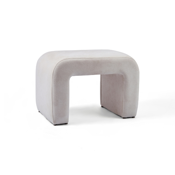Upholstered U-Shaped Pouf