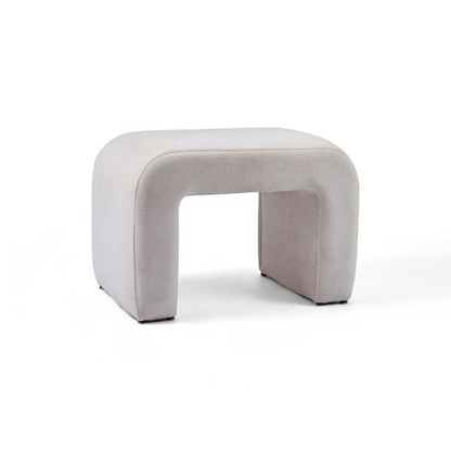 Upholstered U-Shaped Pouf