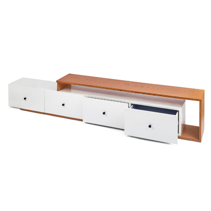 Modern Wood & White TV Unit
