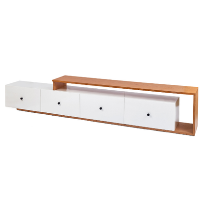 Modern Wood & White TV Unit