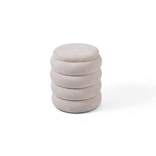 Round Upholstered Pouf