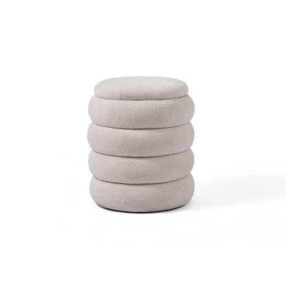 Round Upholstered Pouf
