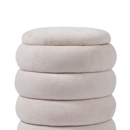 Round Upholstered Pouf