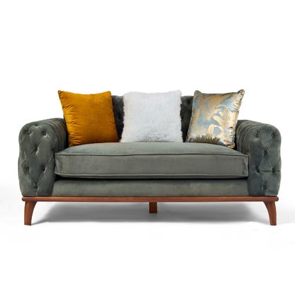 Tufted Velvet 2-Seater Sofa