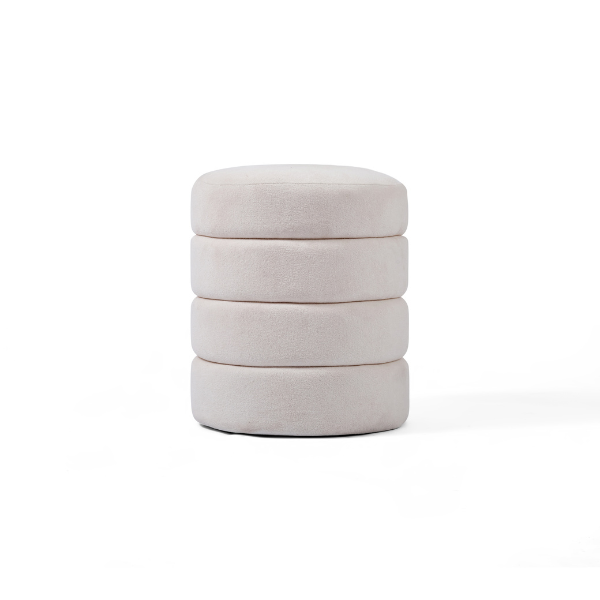 Round Layered Pouf