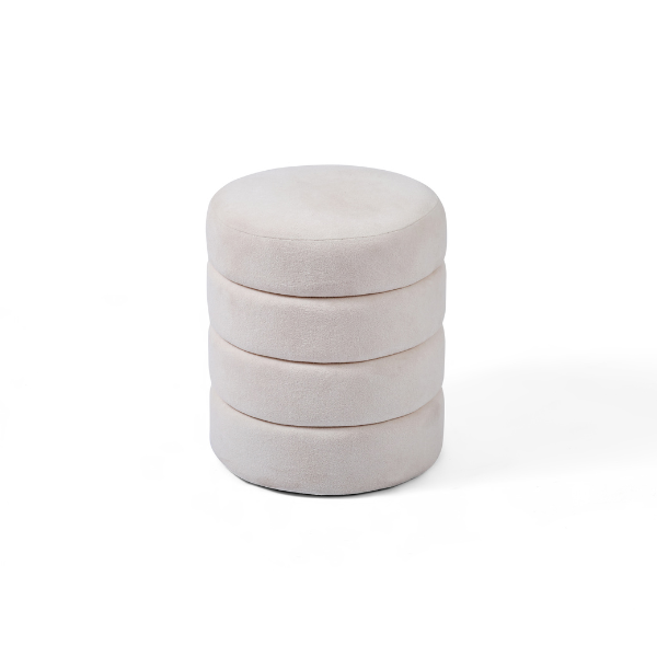Round Layered Pouf