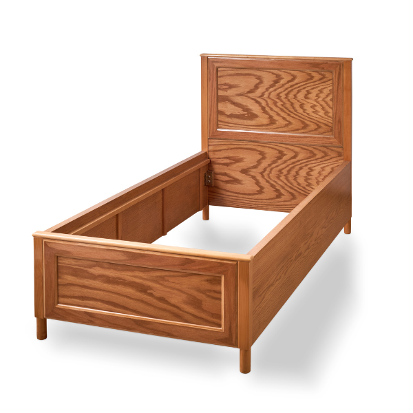 Natural Wood Bed with Classic Frame