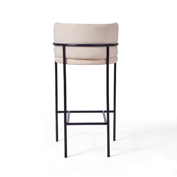 Modern Bar Stool with Upholstered Seat