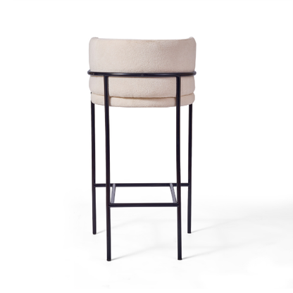 Modern Bar Stool with Upholstered Seat
