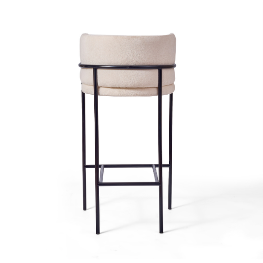 Modern Bar Stool with Upholstered Seat