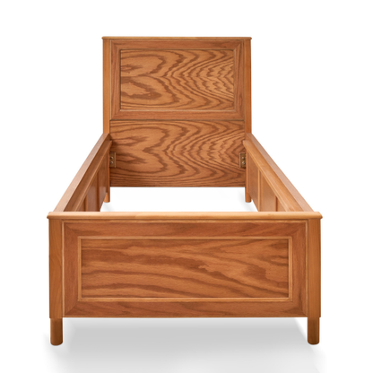 Natural Wood Bed with Classic Frame