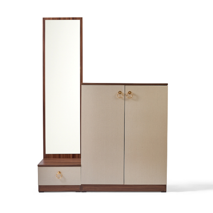 Mirror Shoe Cabinet Set